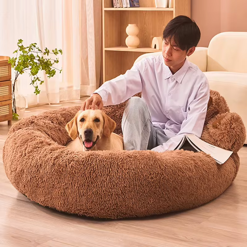 Fluffy Dog Bed Large Pet Products Dogs Beds Sofa Cute Bear Paw Shape Pets Kennel Mat Puppy Cats Supplies Basket Pet Accessories — image 4