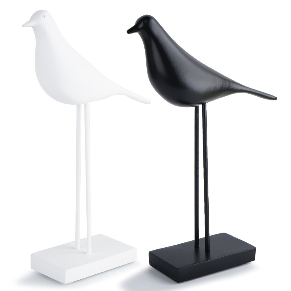Decoraciones de pájaros palomas en negro y blanco creativas para decorar el hogar — imagen 9