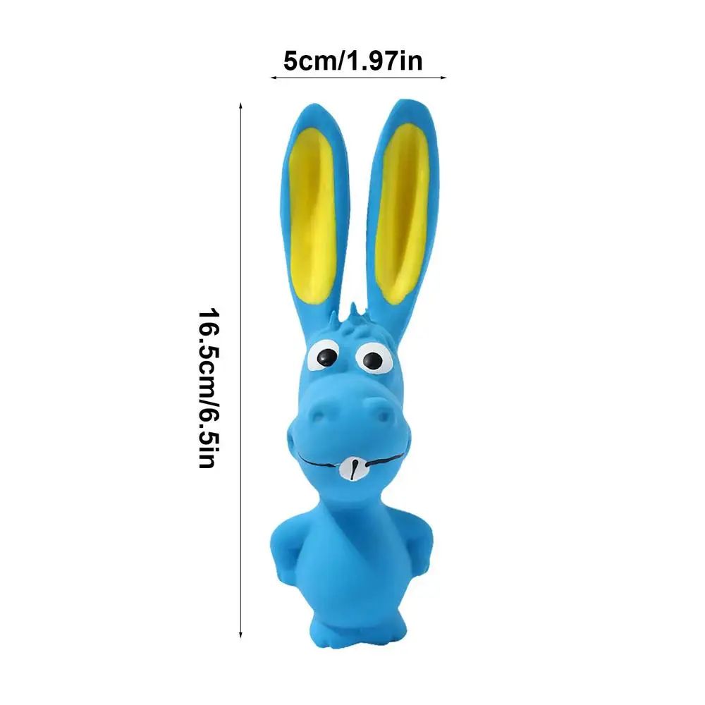 Pet Latex Toys Hippo Squeaky Toys Animal Latex Chew Toys Soft Interactive Dog Toys Crinkle Pet Supplies For Inside Dog And Pet — image 9