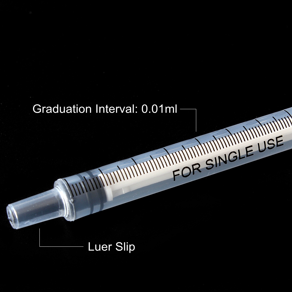 25 Jeringas de 1ml con Punta Luer Slip y Tapas, Ideales para Alimentar Mascotas, Pegamento, Manualidades, Medición y Recarga de Líquidos, No Aptas para Uso Médico Profesional — imagen 5