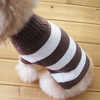 Suéter para Mascotas de Otoño e Invierno, Estampado de Rayas, Suéter Trenzado, Ropa y Artículos para Perros — imagen 1