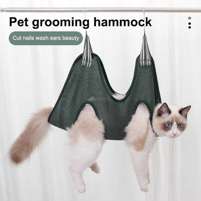 Pet Grooming Hammock Harness For Cats And Dogs, Cat Grooming Sling For Trimming Nail And Ear Care, Pet Hammock Restraint Bag — image 2