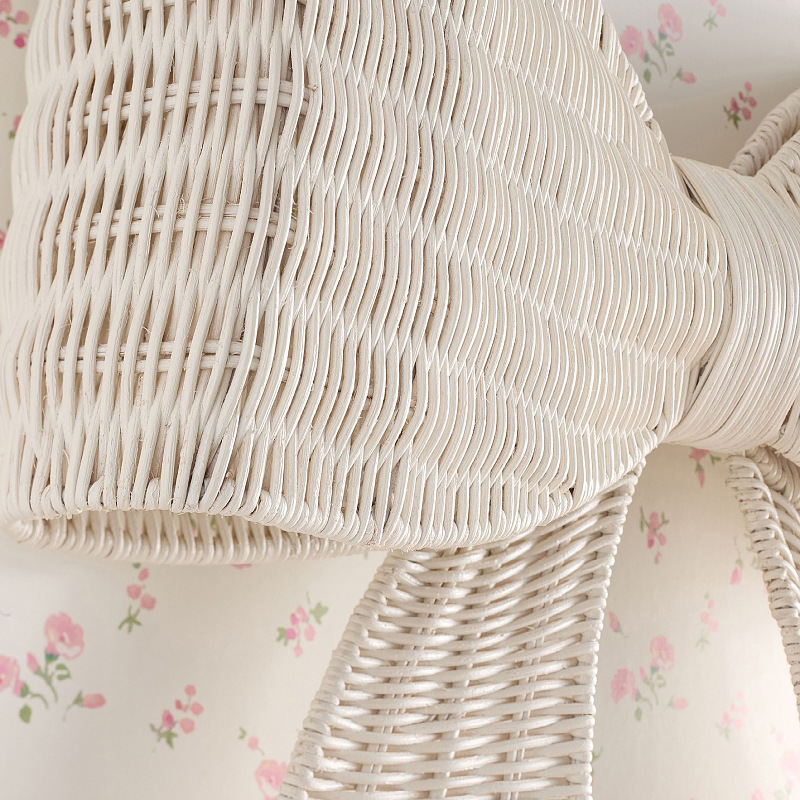 Nordic Rattan Butterfly Decorative Hanging Ornament, Handmade Woven Rattan, Cute Decoration for Princess Queen Cottage — image 3