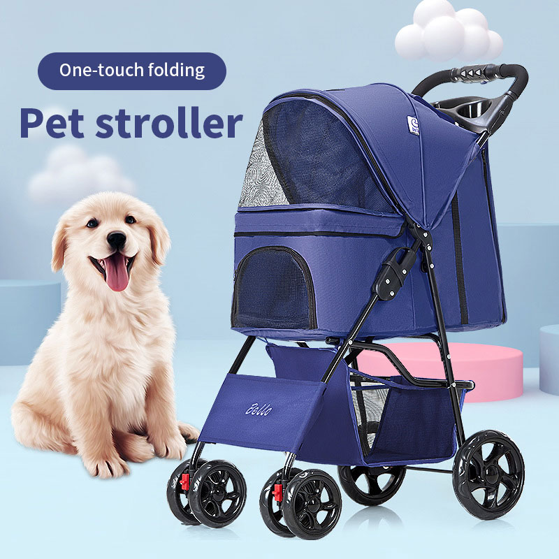 Pet Summer Cat Cart Light Dog Folding Pet Cart Four Wheeled Dog Travel — image 7