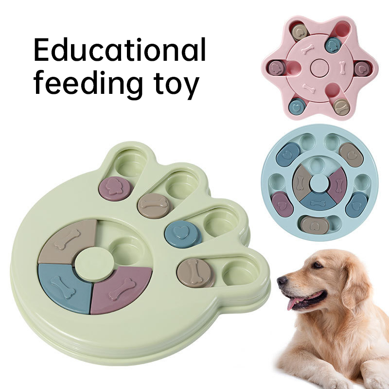 Claw Print Dog Toy Pet Puzzle Slow Food Toy Leakage Plate Training Interactive Slow Food Plate — image 1