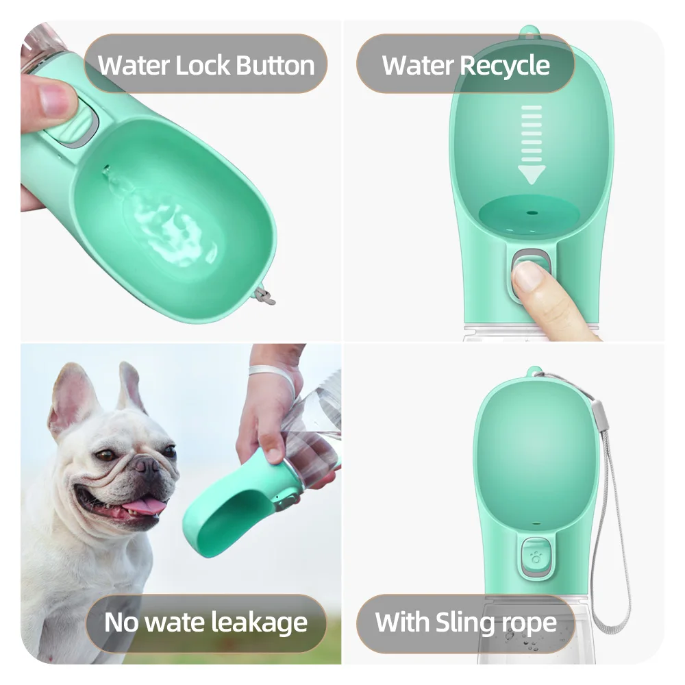 Portable Dog Water Bottle For Small Large Dogs Cat Outdoor Leakproof Walking Drinking Bowls Chihuahua French Bulldog Supplies — image 5