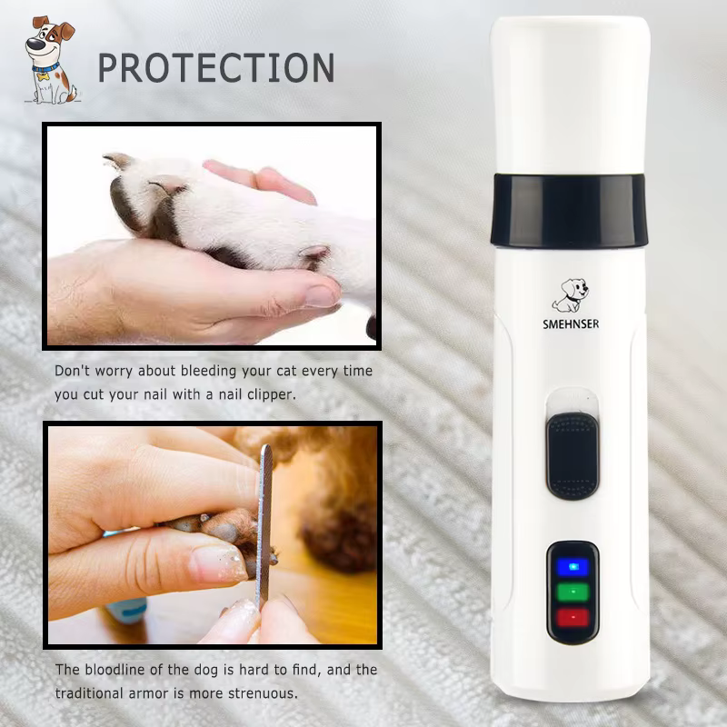 Electric Pet Cat Dog Nail Grinding Machine Nail Clippers Professional Mute Painless Dog Cat Paws USB Rechargeable Nail Trimmer — image 3