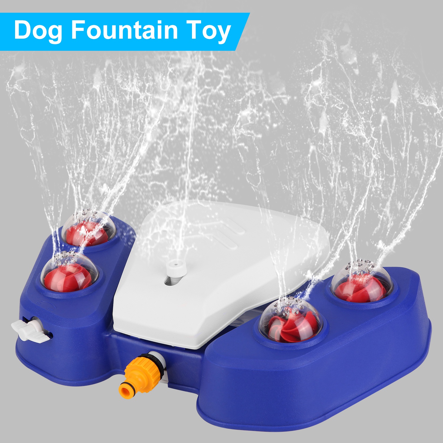 Blue-Yellow Color Options - 1Pc Dog Water Fountain Multifunctional Automatic Pet Water Dispenser Outdoor Step-on Activated Sprinkler For Drinking Shower Fun — image 18