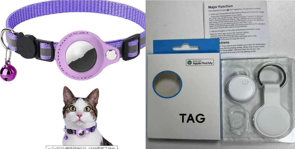 Reflective Collar Waterproof Holder Case For Airtag Air Tag Airtags Protective Cover Cat Dog Kitten Puppy Nylon Collar — image 20