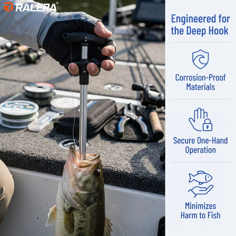 Lure Fishing Gear Equipment: Fish Gripper, Split Ring Fishing Pliers, Pliers Sheath, Retention Rope, Fishing Tackle Stuff Kit — imagen 3
