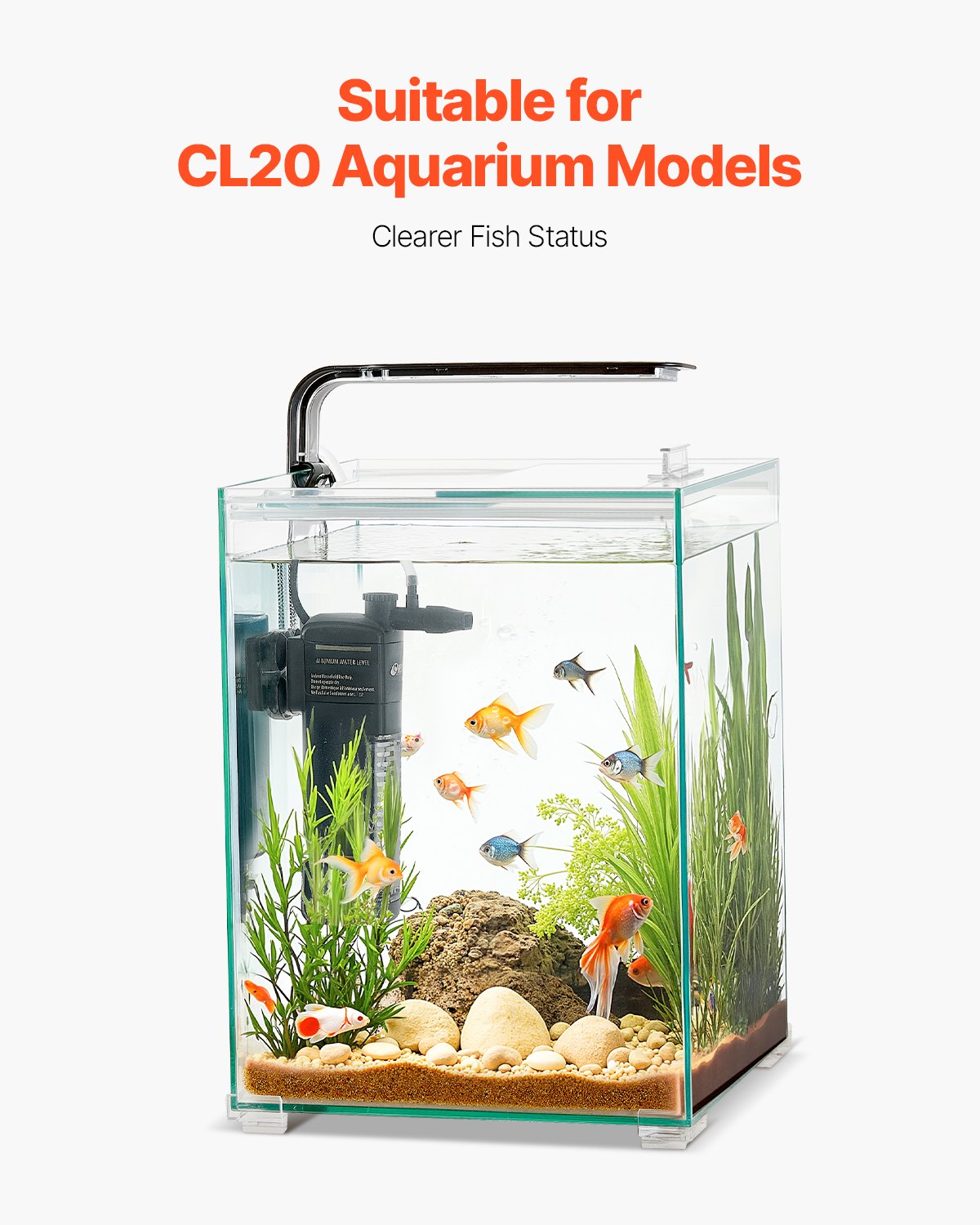 Algodón filtrante para acuario, 8 piezas, cartuchos de filtro de repuesto para pecera de vidrio de 5 galones, accesorios para pecera con filtración multicapa, fácil instalación, para modelos CL20 — imagen 4