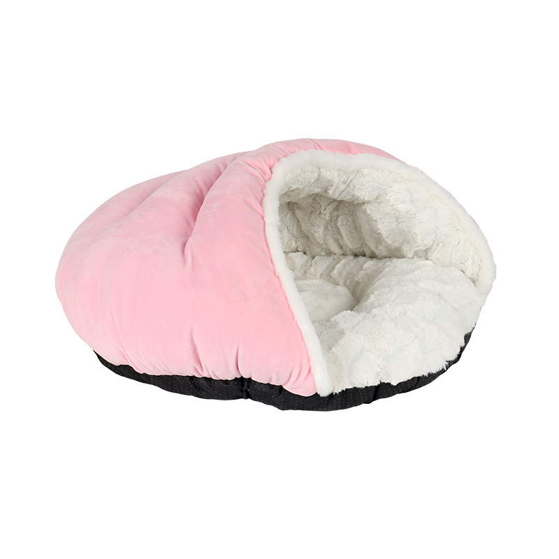 PSM winter warm plush dog kennel closed yurt slippers cat sleeping bag cat kennel pet pad — image 5