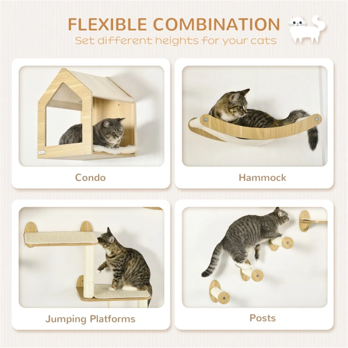 Cat Shelf Set, Cat Tower — image 6