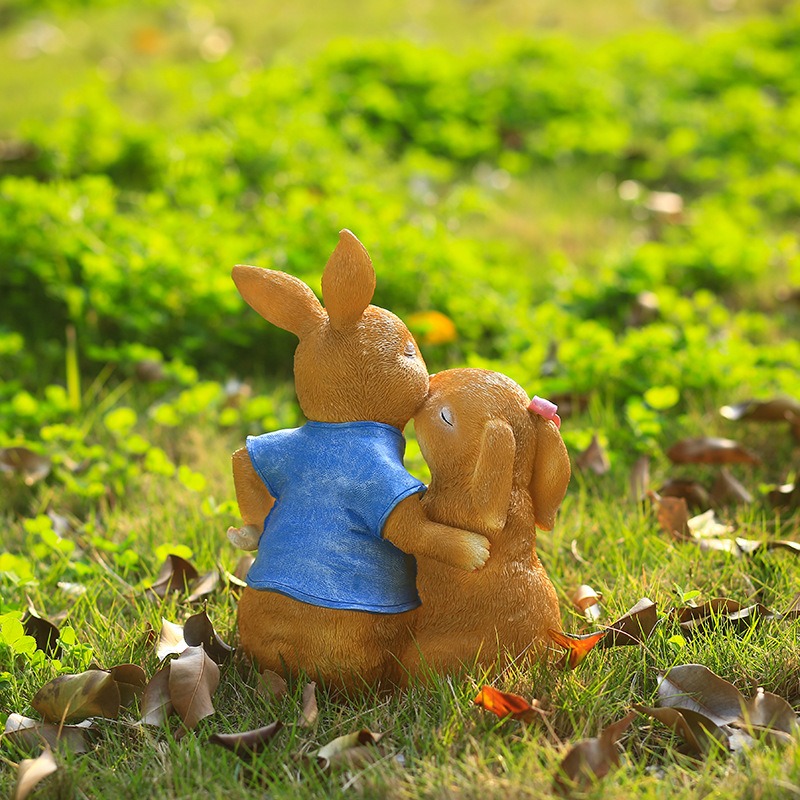 Garden Cartoon Couple Rabbit Koala Decoration Outdoor — image 2