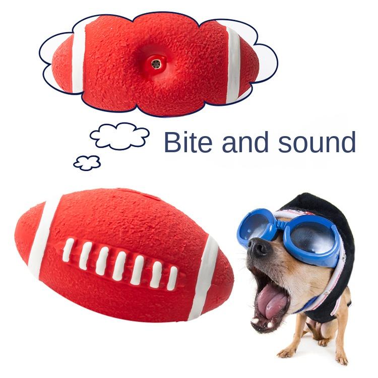 Dog toy latex relieves stress and produces sound interactive grinding of teeth and tearing of rugby balls — image 6