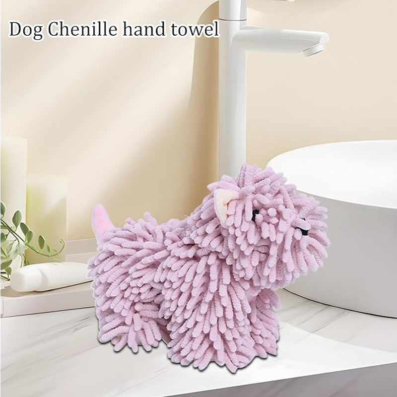 Toalla en forma de cachorro adorable, toalla absorbente para cocina con gancho, toallas para el hogar — imagen 4