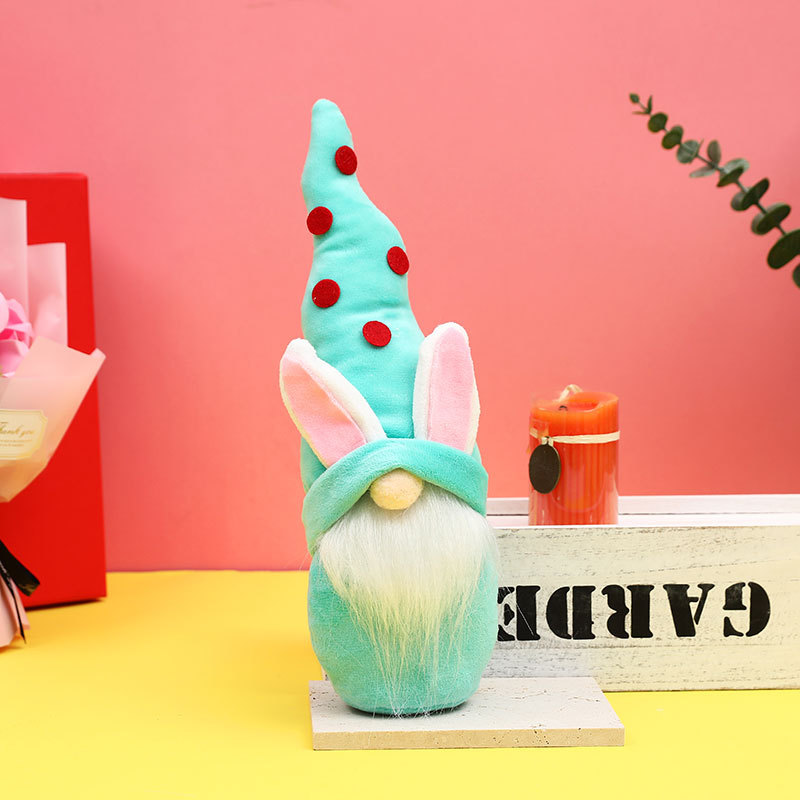 Home Decor Easter Ornaments Pointed Hat Cute Rabbit Faceless Doll Gnome Doll Ornament — image 7