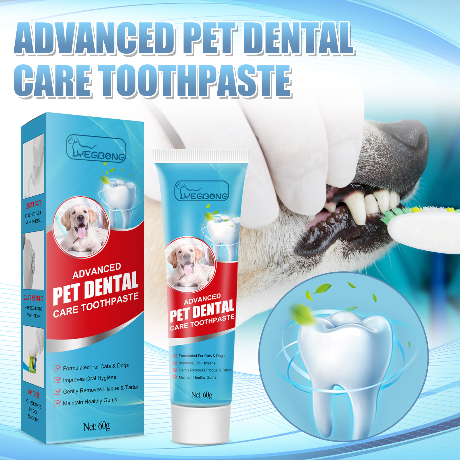 Pet Toothpaste, Fresh Breath Bad Breath Tartar Clean Dog And Cat Oral Care Edible Toothpaste — image 4