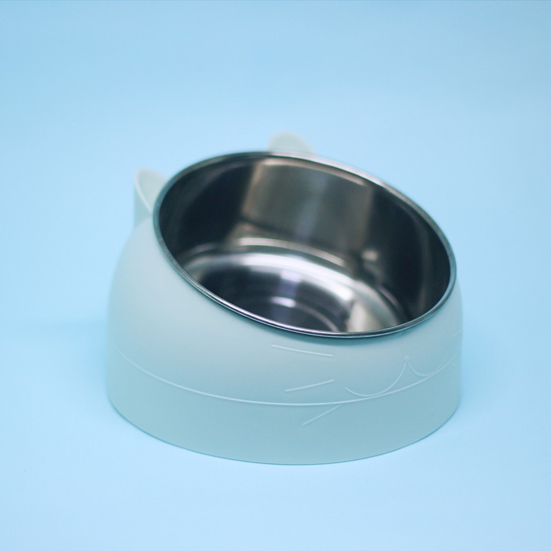 Bandeja de Alimento para Perros en Acero Inoxidable, Doble Plato con Protección Cervical y Boca Oblicua — imagen 9