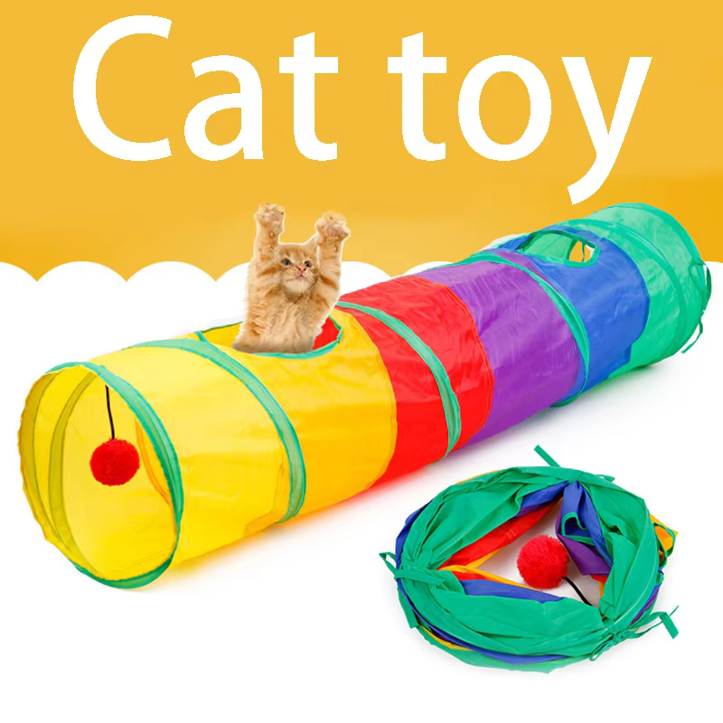 Cat Tunnel Pet Tube Collapsible Play Toy Indoor Outdoor Kitty Puppy Toys for Puzzle Exercising Hiding Training — image 1