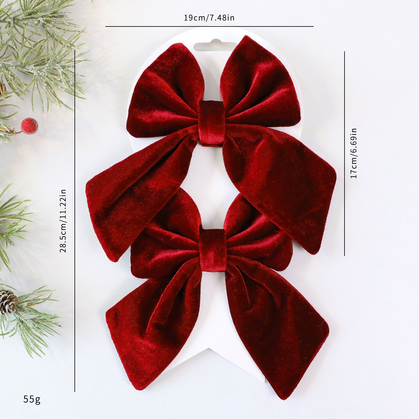 Saint Yuan New Velvet 3D Butterfly Large Christmas Decoration Tree Ornament Window Display Decor — image 12