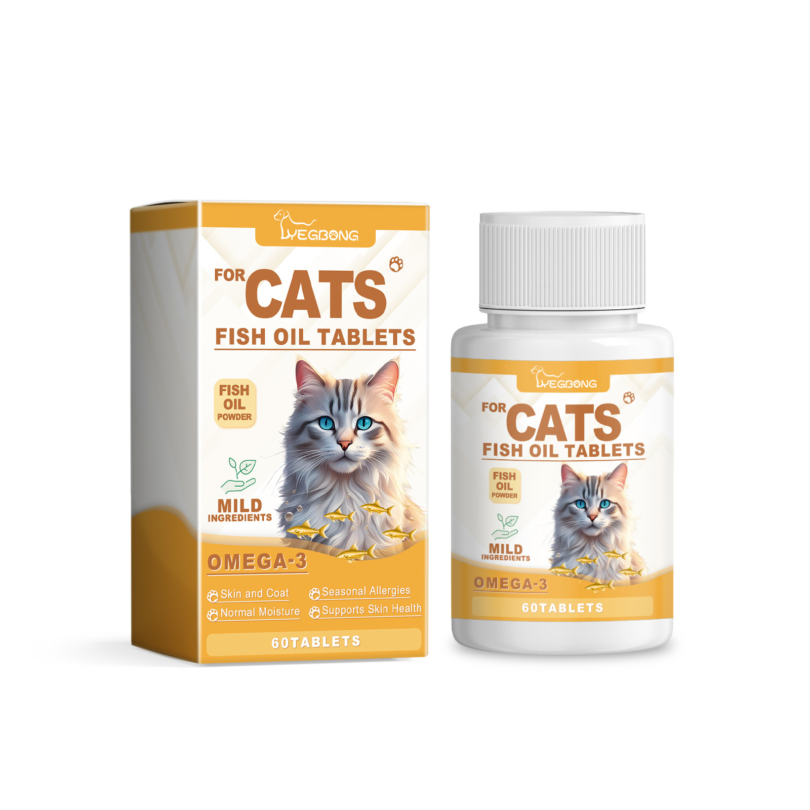 Suplementos de Aceite de Pescado Multidimensionales para Gatos - Cuidado Cutáneo y Inmunidad — imagen 2
