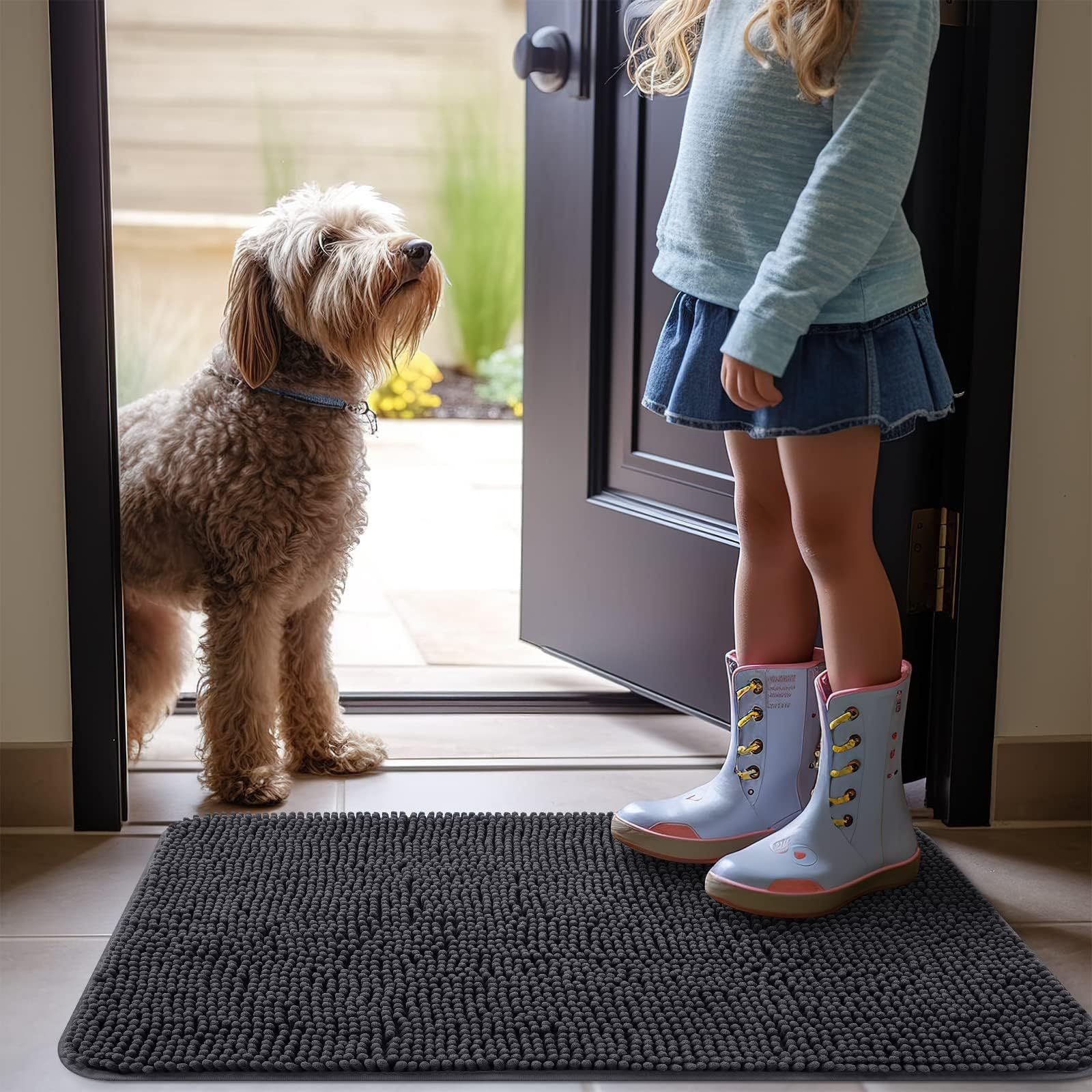 Thickened Snowy Pet Shower Mat, Highly Absorbent Pet Anti Slip Mat, Bathroom Floor Mat, Carpet — image 1