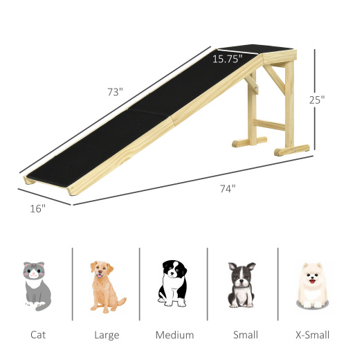 Ramp For Dog Bed, Pet Ramp For Dog With Non-slip Carpet And Top Platform — image 5