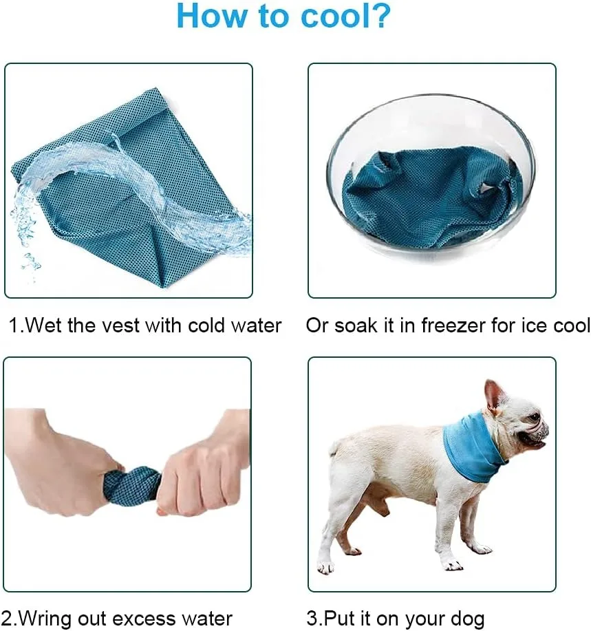 Pañuelo de enfriamiento para perros - Bandana de refrigeración para caminatas y viajes con mascotas — imagen 4