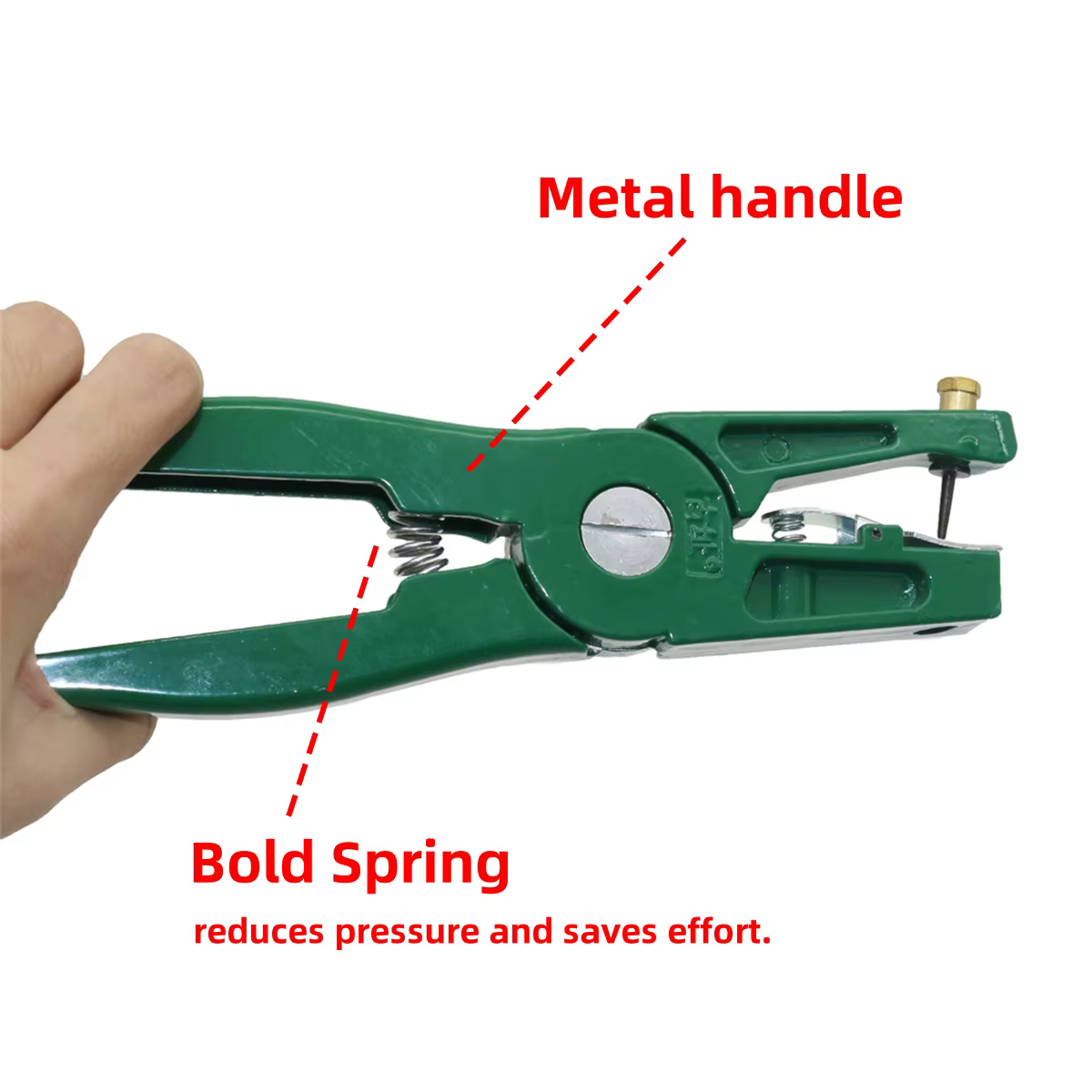 Sheep Cattle Aluminum Alloy Ear Tag Pliers Automatic Locking Buckle Ear Label Pliers 2 Needles Livestock Equipment Green/Purple — image 3