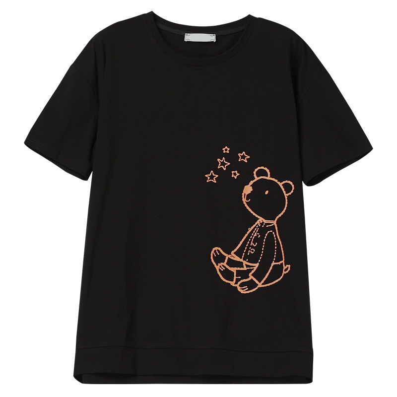 Loose teddy bear short sleeved top — image 2