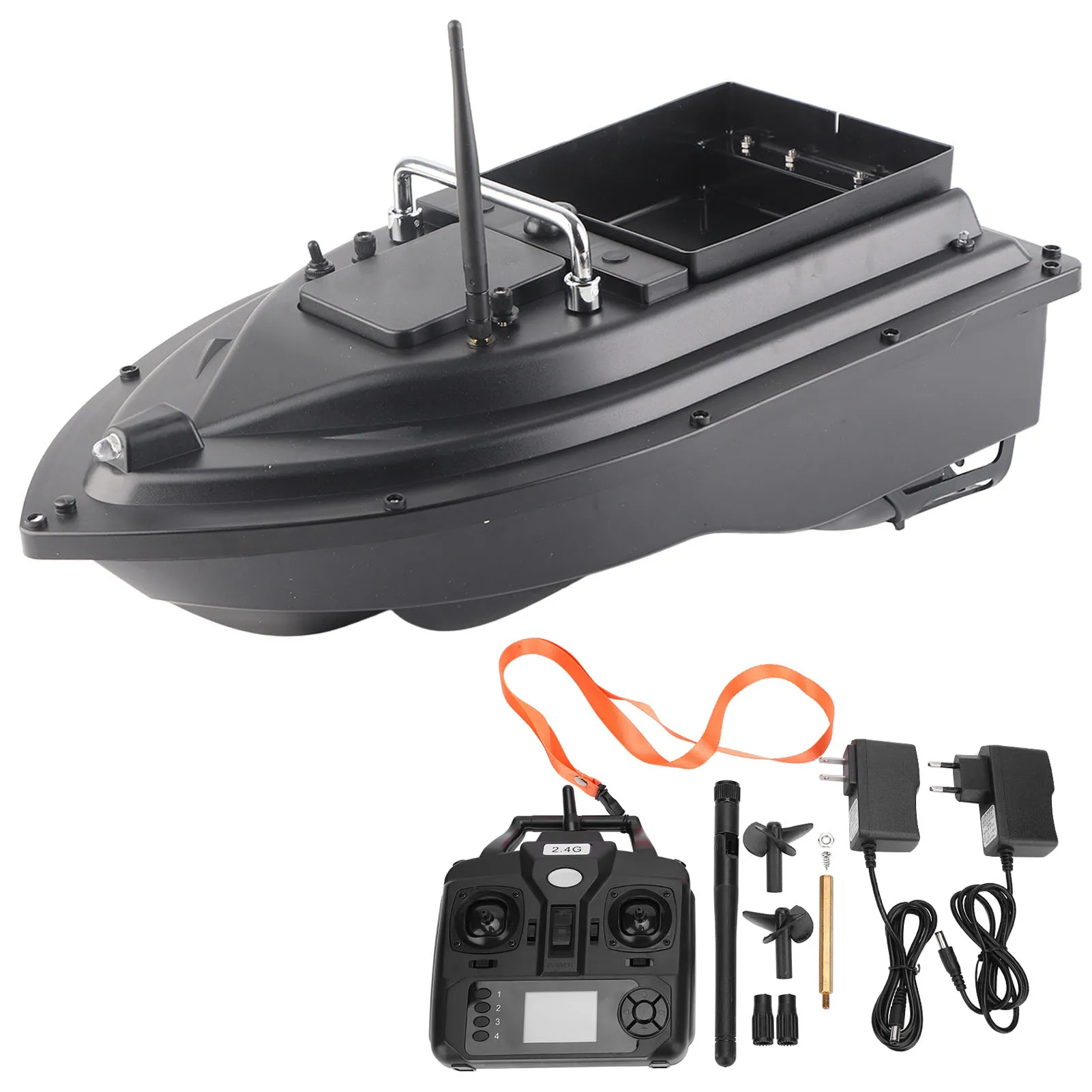 Barco Cebador de Pesca ABS con GPS y Control Remoto de 500m, Accesorio de Pesca, Barco para Cebo