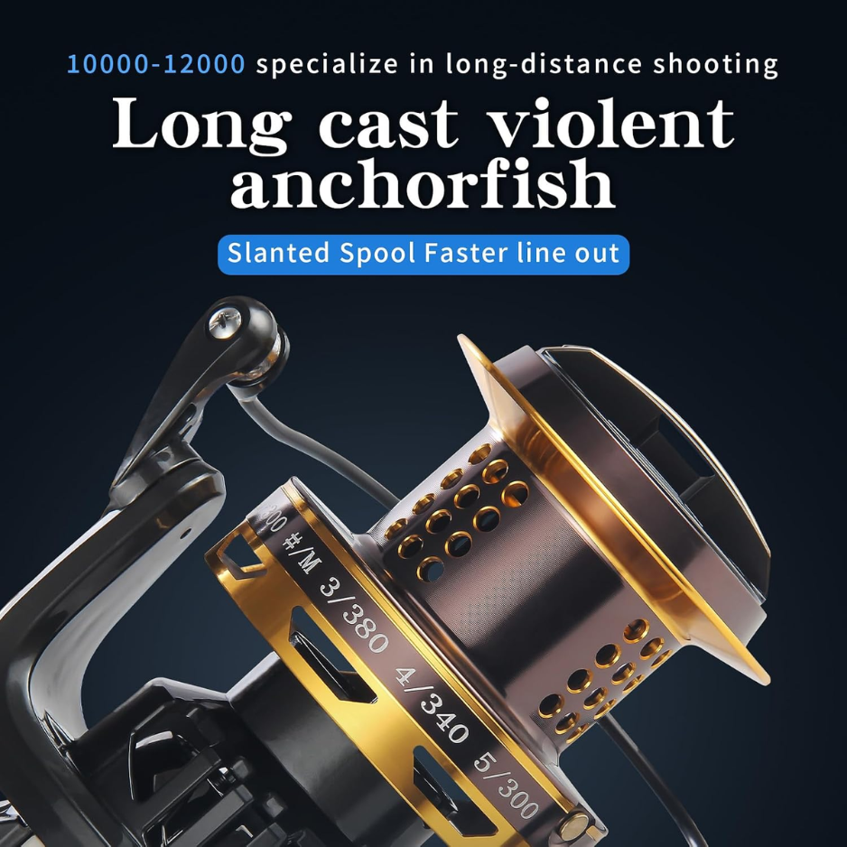 Big Game Surf Spinning Reel, 44LB Max Drag Saltwater Fishing Reel — image 2