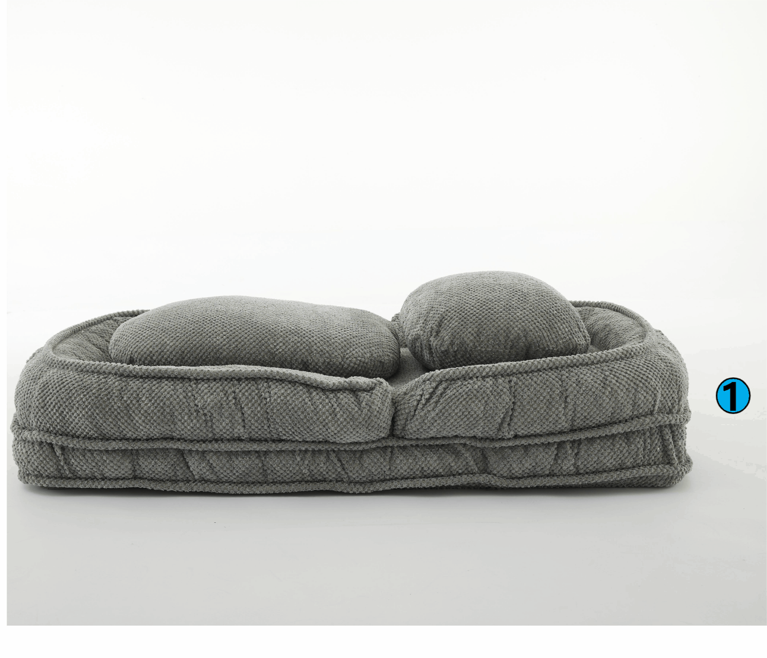 Cama para Perros Humano, Sofá Relajante, 5 Posiciones Ajustables, sentarse, dormir, plegar, ideal para sala de estar, dormitorio, Diseño Ahorrador de Espacio, Gris — imagen 1
