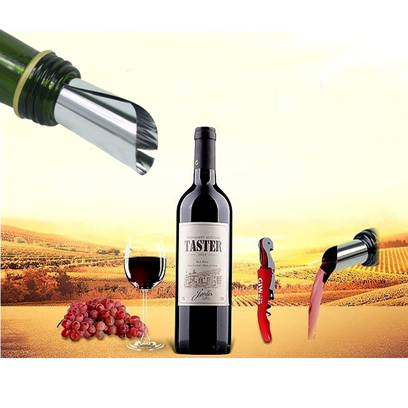 Vertedor de Vino Redondo de Papel Aluminio, Pico Vertedor de Vino, Material Ecológico PET — imagen 2