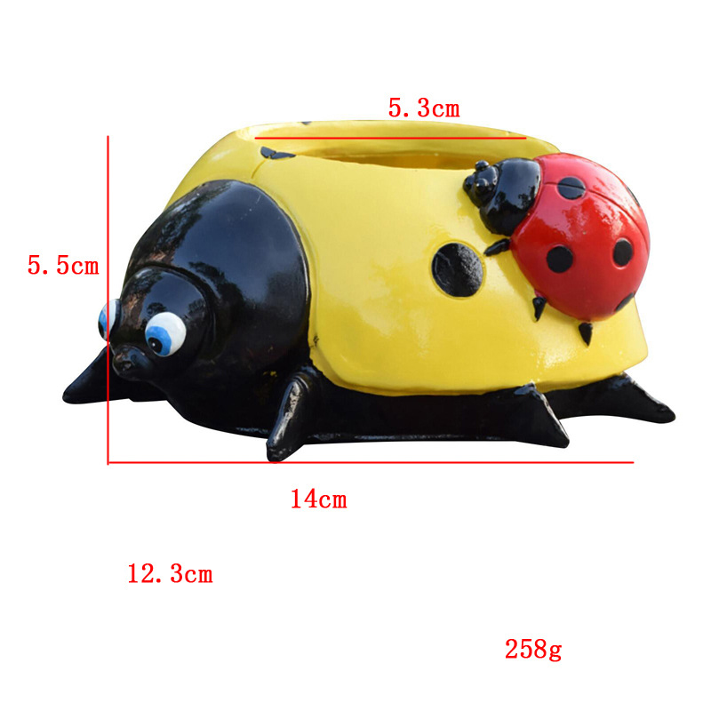 Seven-Star Ladybug Beetle Ornaments Outdoor Villa Garden Courtyard Flower Pot Decoration Garden Landscape Cartoon Animal Sculpture — image 5