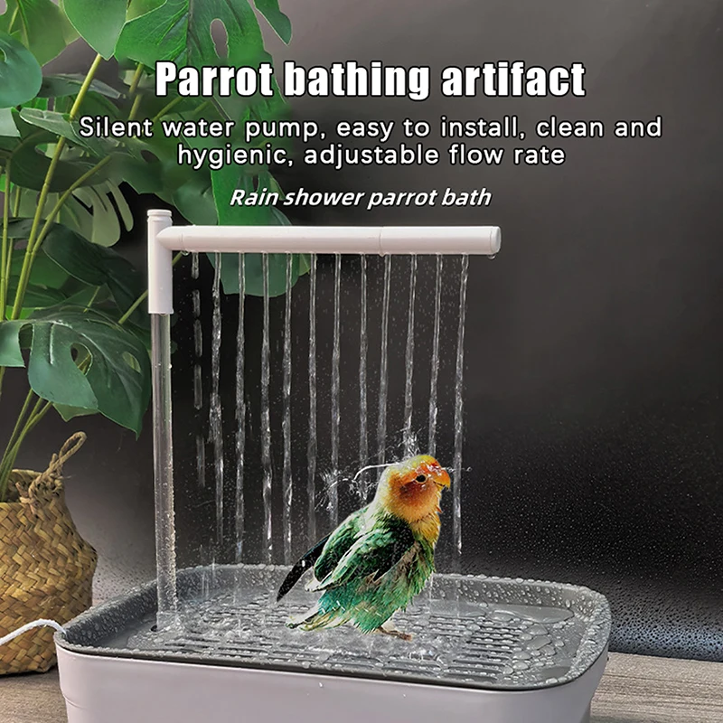 New Automatic Parrot Bird Bath Tub USB Electric Pet Circulating Water Bathtub Shower Fountain Pet Supplies — image 1