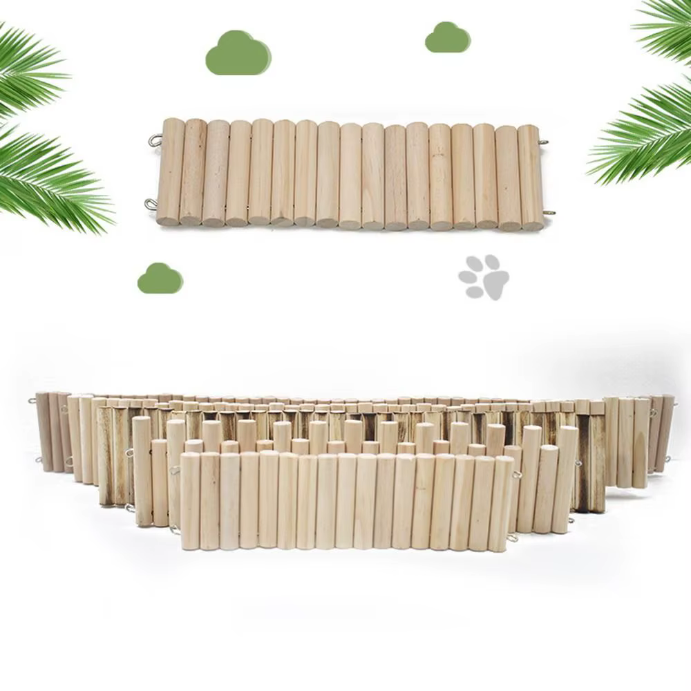 Escalera Flexible para Trepar de Hámster, de Madera, Multifuncional, Juguete para Hábitat de Hámster, Decoración de Jaula, Fácil de Instalar — imagen 3