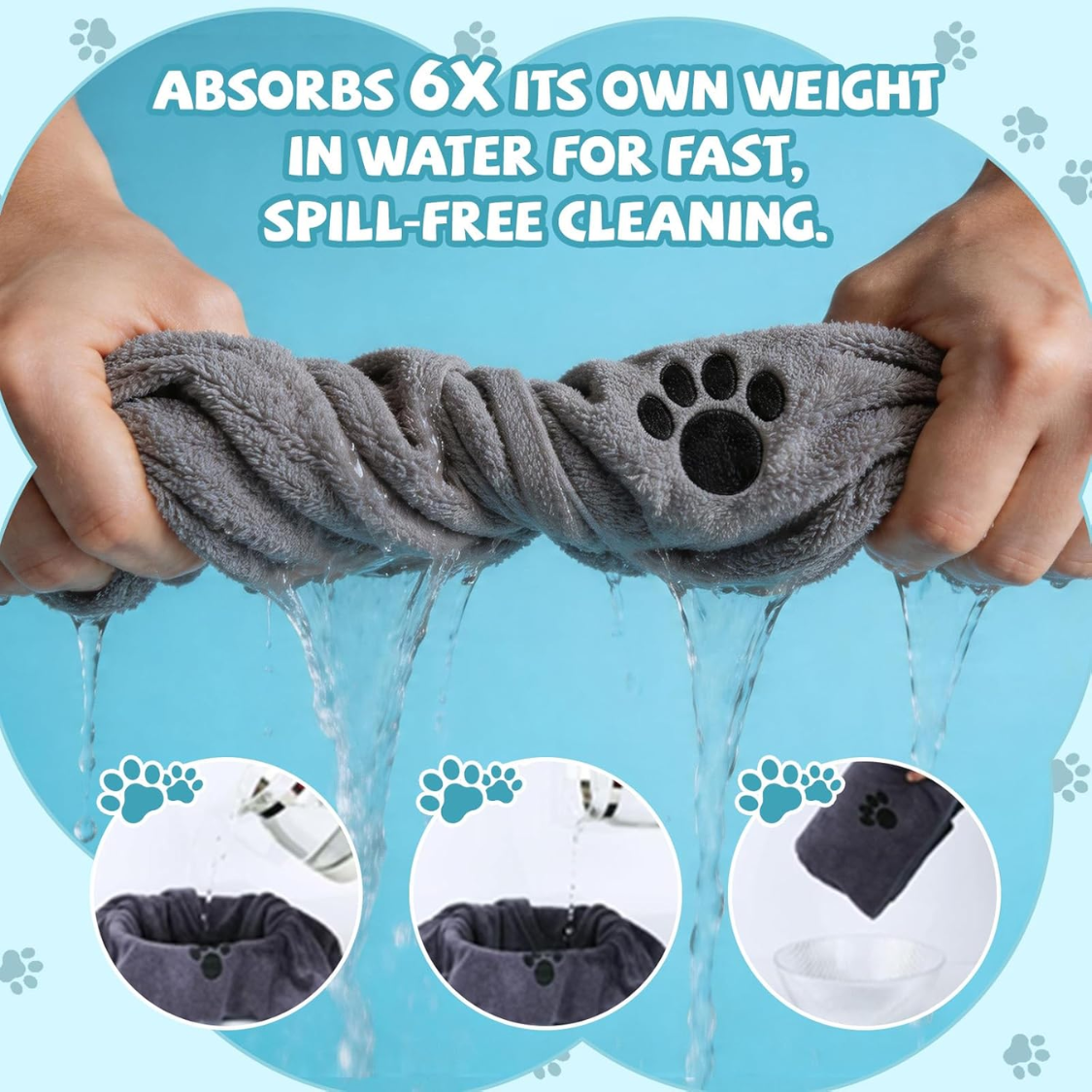 Paquete de 2 Toallas de Microfibra Para Secar Perros, Toallas Súper Absorbentes y Suaves Para Perros o Gatos — imagen 4