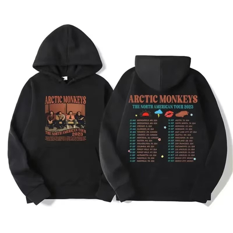 Vintage Rock Arctic Monkeys Album Print Black Hoodie Men's Y2K Sweatshirt — image 18