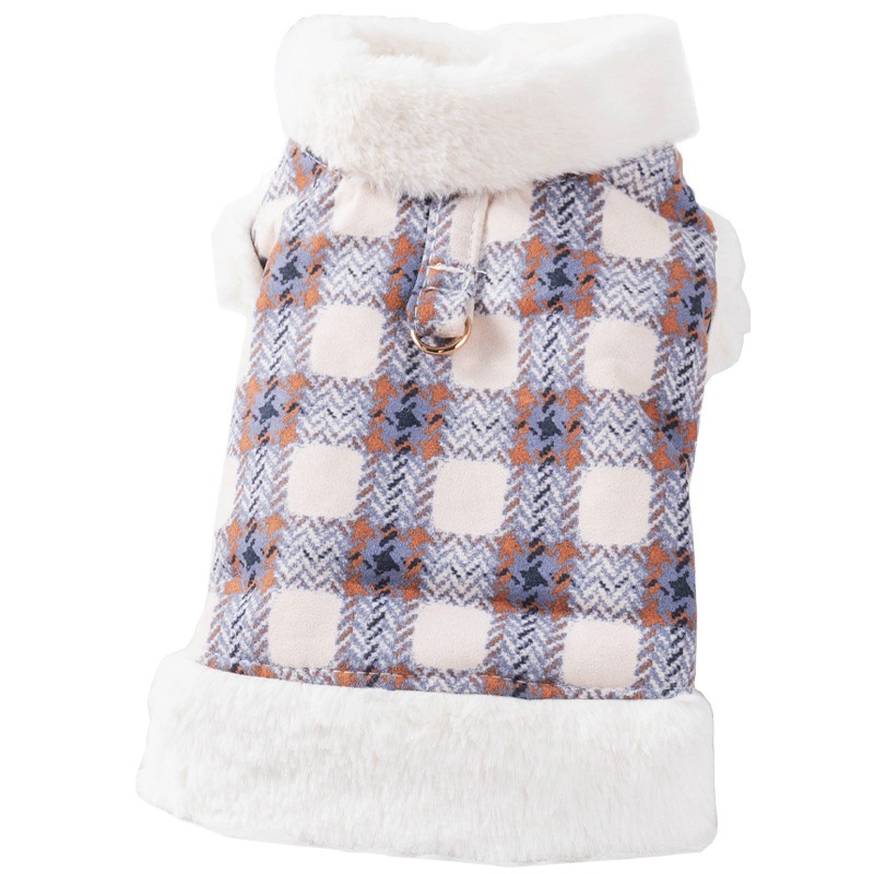Dog Clothing Warm and Fluffy In Autumn and Winter Can Be Pulled Vest Teddy Bear Small Dog Cat Pet Clothing — image 7