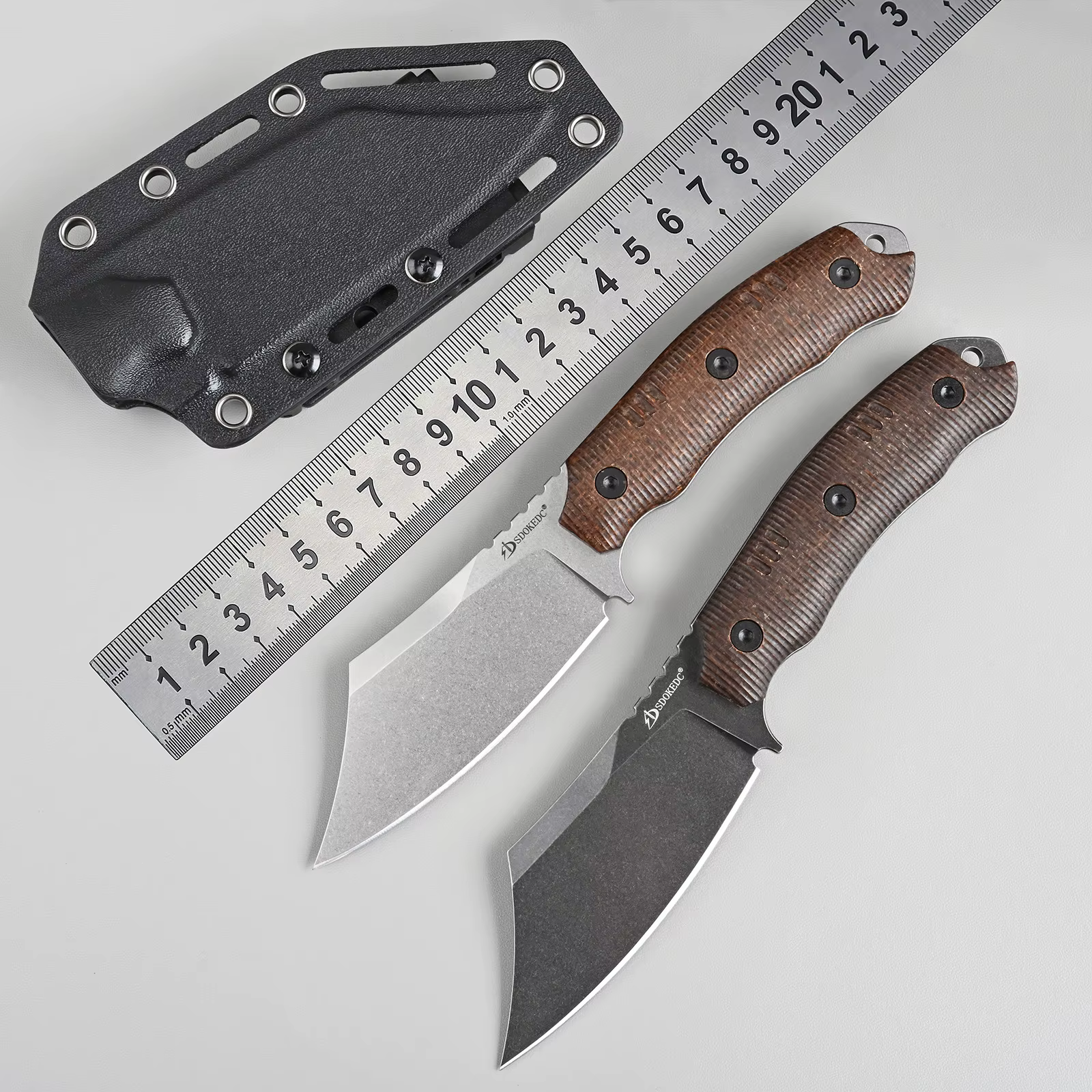 SDOKEDC DC53 Steel Fixed Blade Knife Micarta Handle Outdoor Camping Fishing EDC Utility Tool For Men — image 2