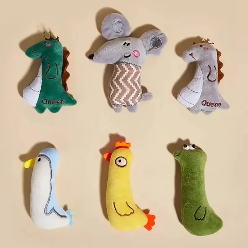 Cute Pet Cat Toy Plush Resistant Chew Cartoon Partner Cat Toys Interactive Funny for Cats Dog Accessories Pet Products — image 1