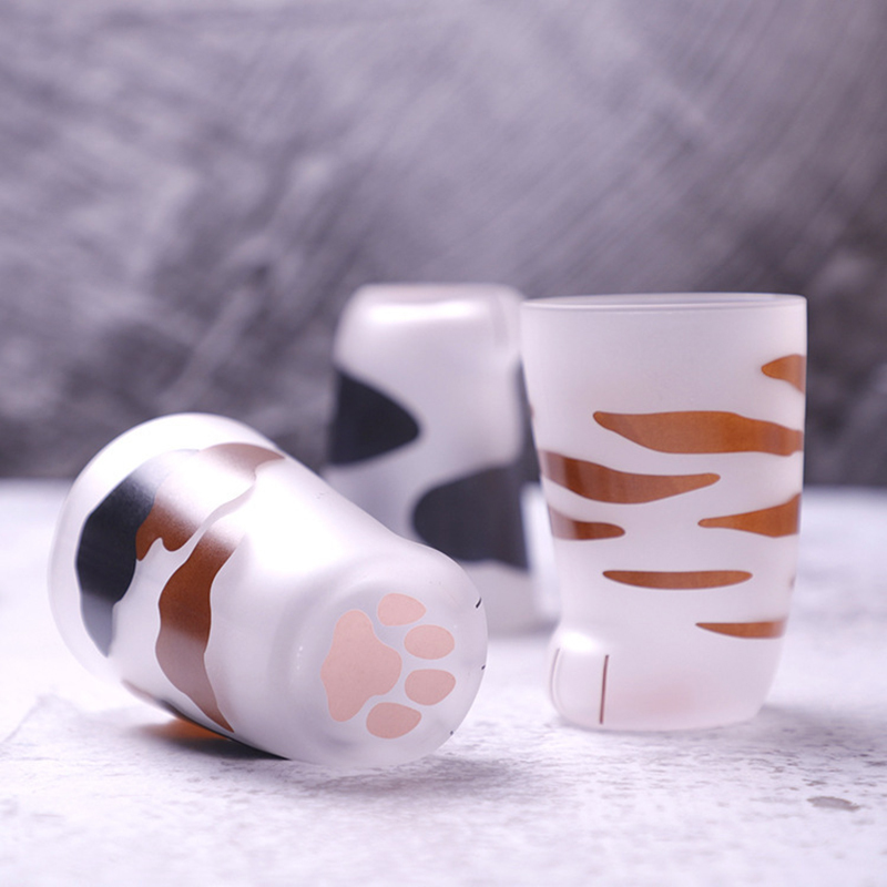 Creative Cute Cat Paws Glass Tiger Paws Mug Office Coffee Mug Tumbler Personality Breakfast Milk Porcelain Cup Gift — image 6