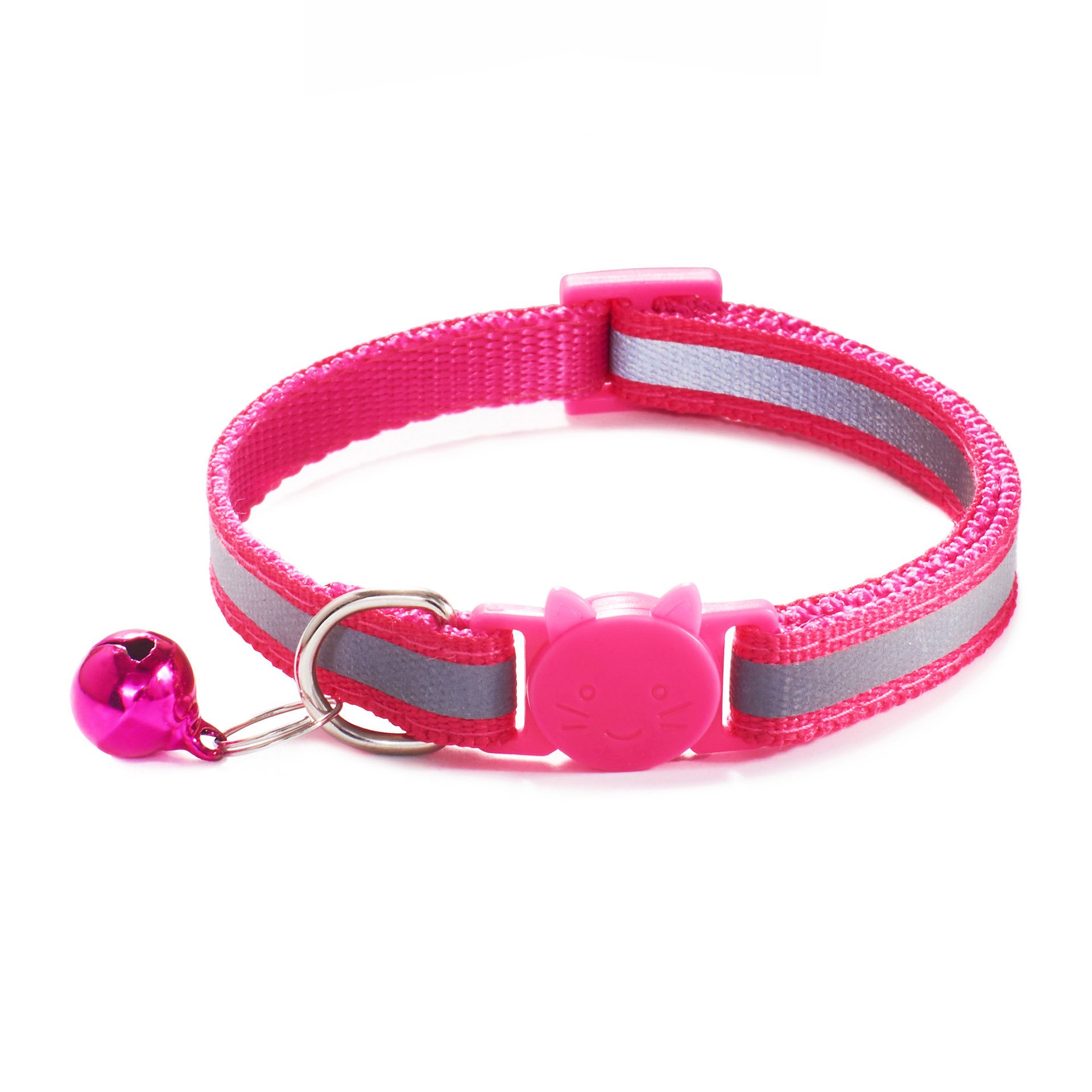 1.0 Colorful Reflective Cat Head Safety Clasp Collar Cat Collar Pet Cat Bell — image 17