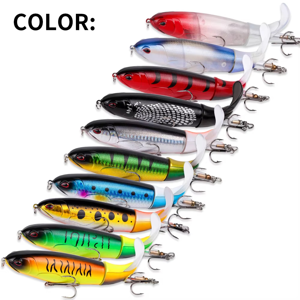 Kit de 10 piezas de Lure de Superficie con cola giratoria realista y vibrante, para agua dulce y salada (35g, 14cm) — imagen 6
