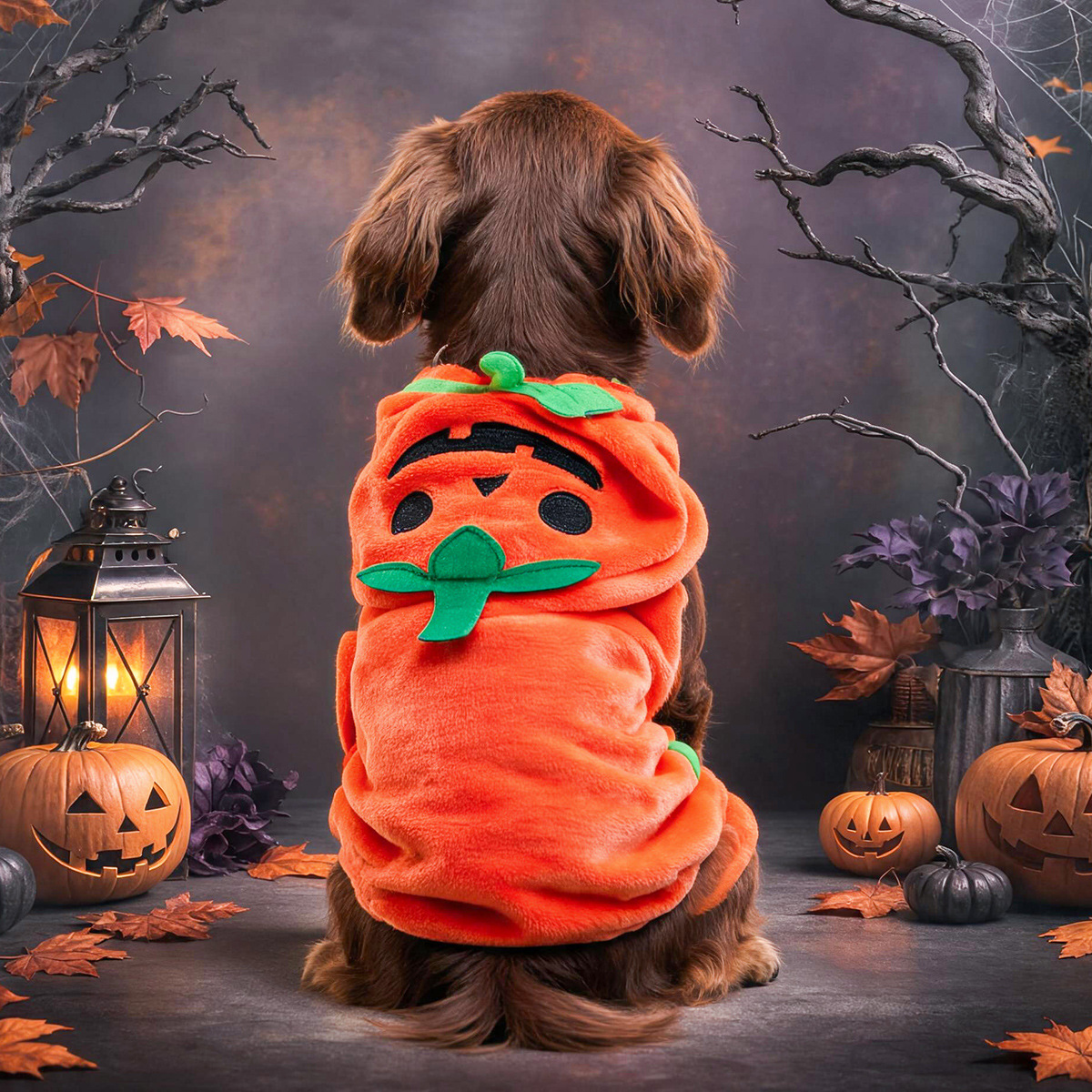Halloween Pet Bath Towel Dog Cat Pumpkin Costume Robe Pet Supplies for Small Dogs — image 4