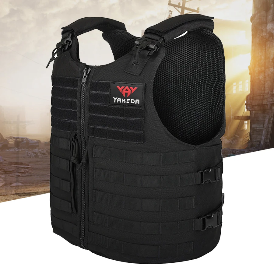 Chaqueta de caza multifuncional YAKEDA con estructura en celosía respirable y resistente a desgaste, sistema MOLLE para retirar rápidamente la chaqueta