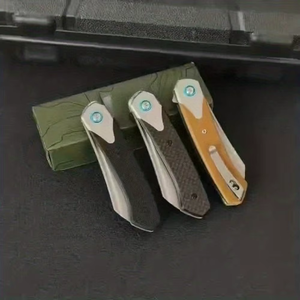 7135 Durable Pocket Knife Outdoor Folding Knife 8Cr13MoV Blade 420 Steel Frame+G10 Handle Multi Fishing Tool Camping Knives — image 2