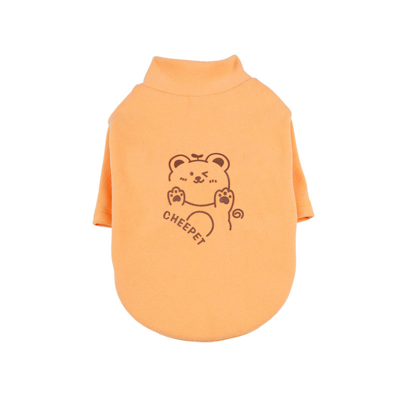 Printed Bear Sweatshirt Faux Shedding Warm Dog Clothes Puppy Dog Bottoming Shirt Pet Two Feet Clothing — image 6